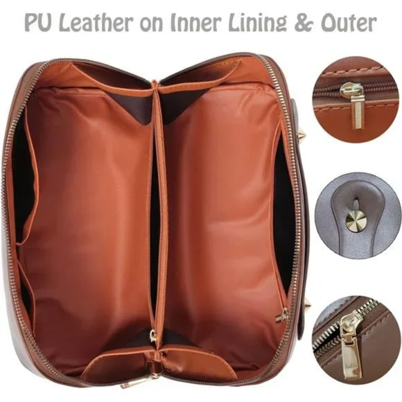 Travel Makeup Bag Makeup Bag Portable Makeup Bag Opens Flat for Easy Access - Picture 5 of 6